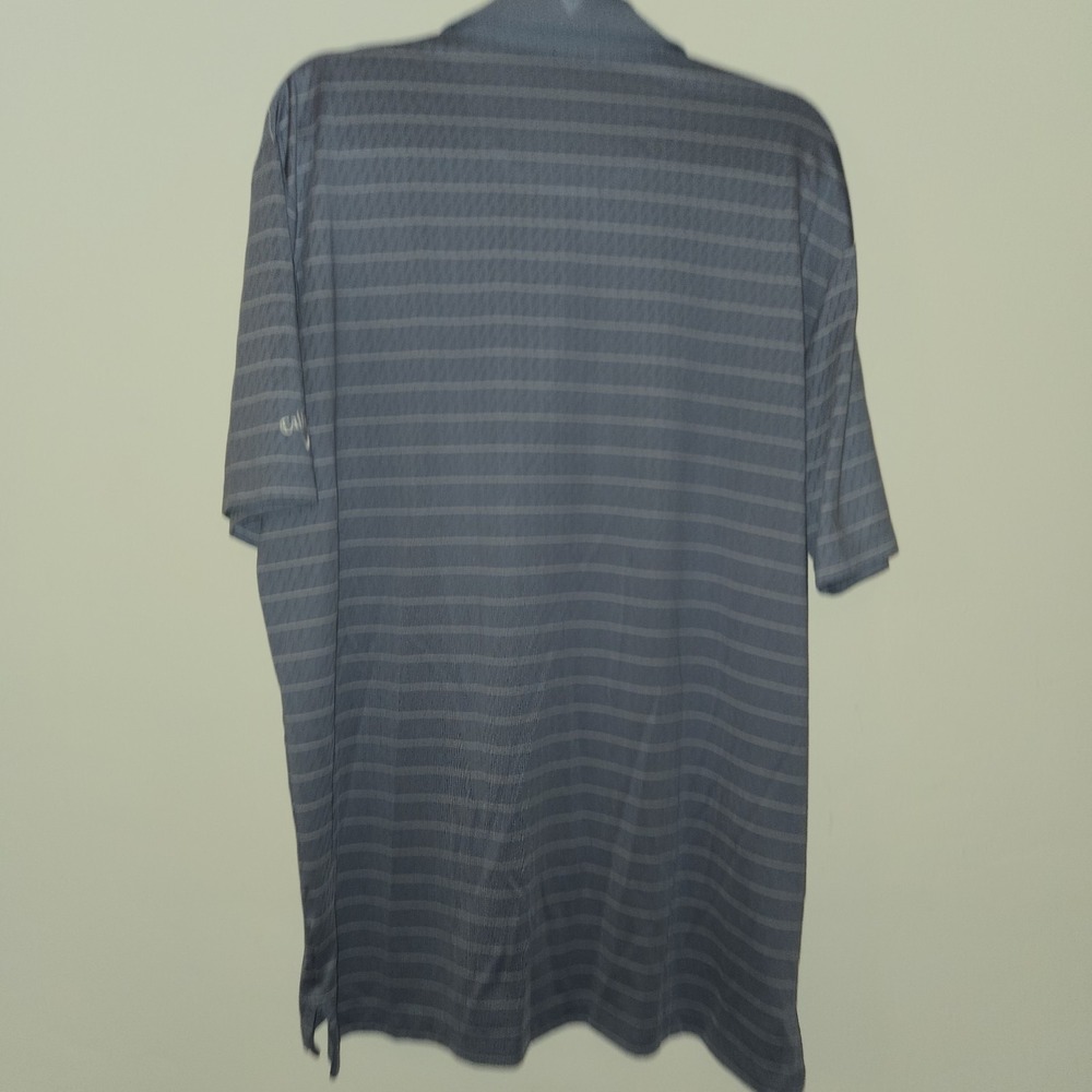 CALLAWAY OptiDry Men's Golf Shirt-(Blue Stripe) High Quality Short Sleeve In Lg - Picture 4 of 7
